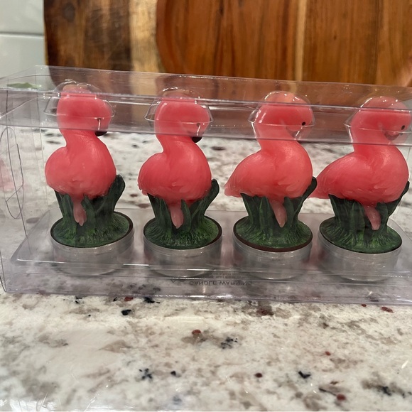 Flamingo Bird Candle Set - Pink and Green Tea Candles Kohls - Picture 2 of 7